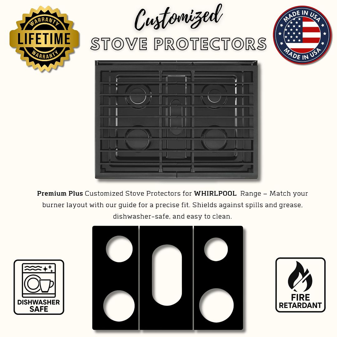 Whirlpool WFG770H0FZ0 gas stove protector liners