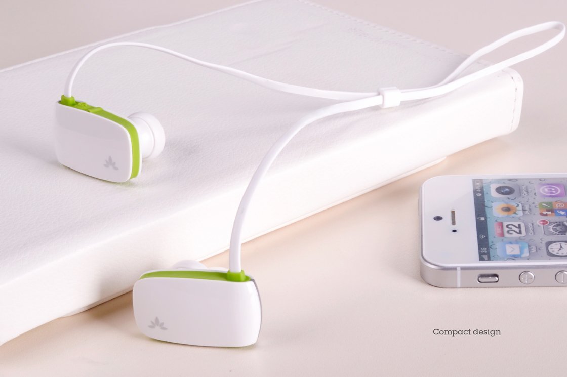 Sacool Bluetooth Headphones (White/Green)
