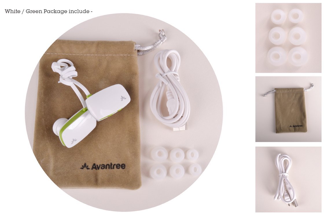 Sacool Bluetooth Headphones (White/Green)