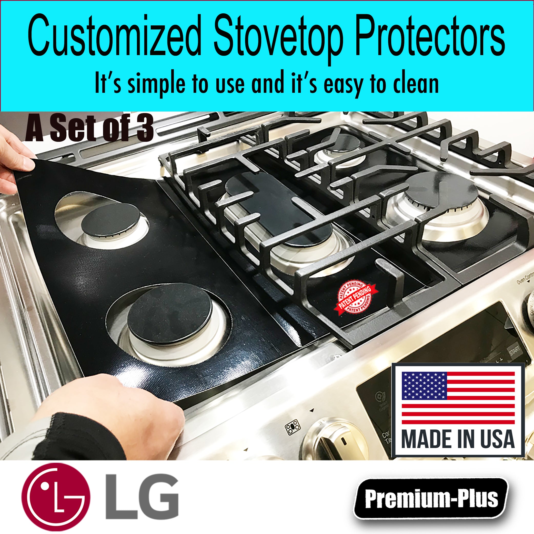 LG Stove Protector Liners For LG Gas Ranges-(FREE SHIPPING