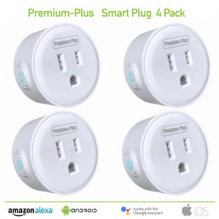 Smart Plug 4 Pack WiFi Enabled Mini Smart Switch w/ Life Time Warranty