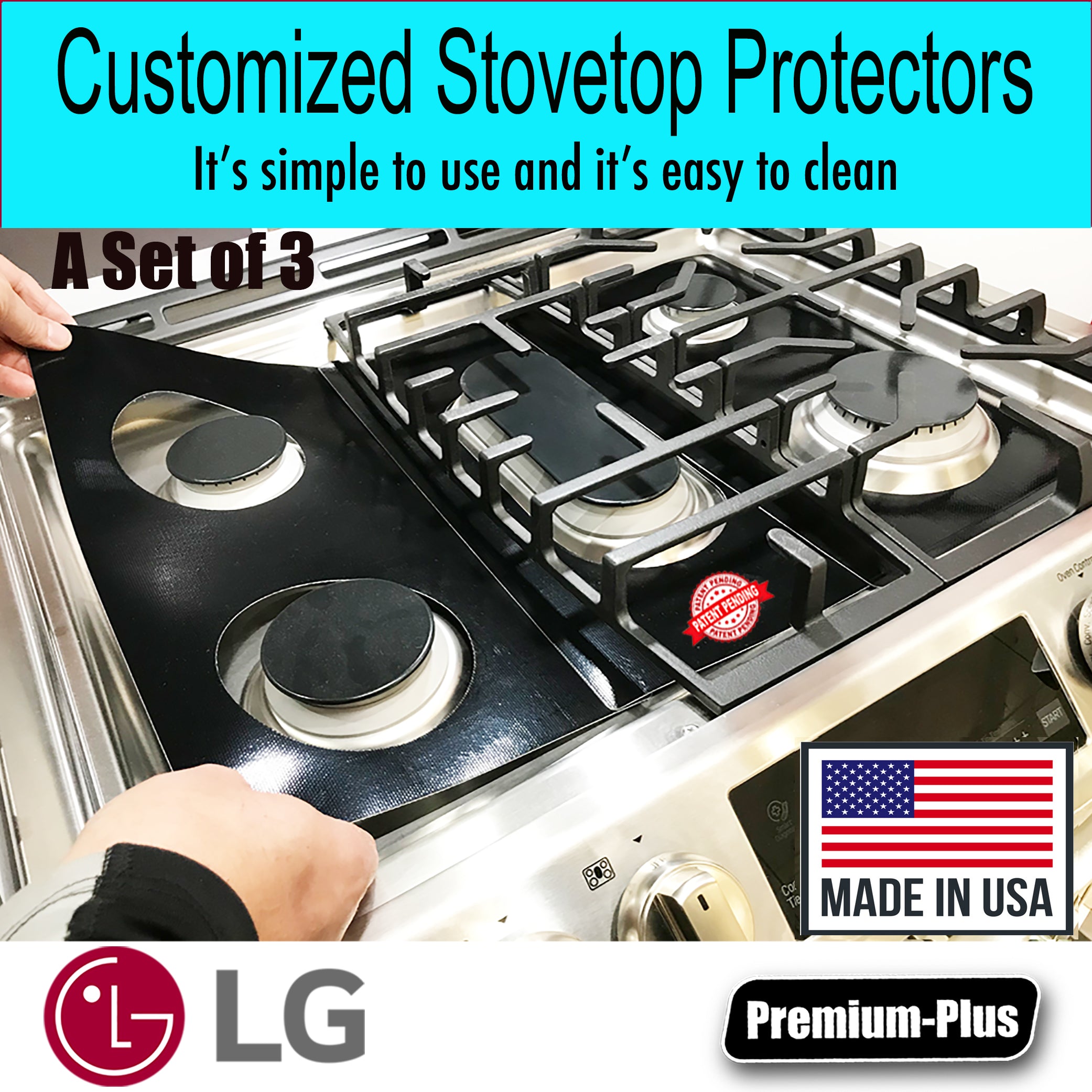 LG Stove Liners for Gas Stoves Premium Plus Inc