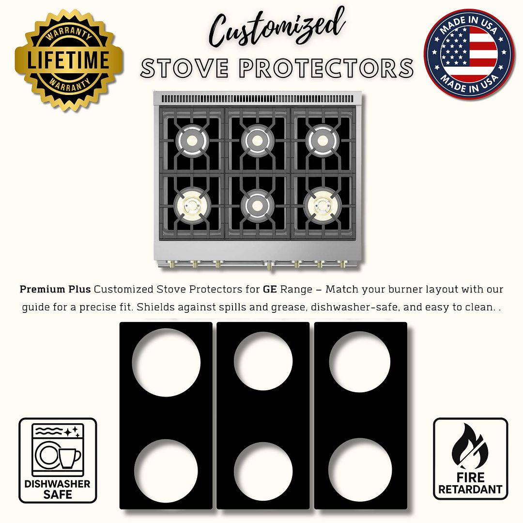 GE gas stove protector liner custom PTFE cooktop cover