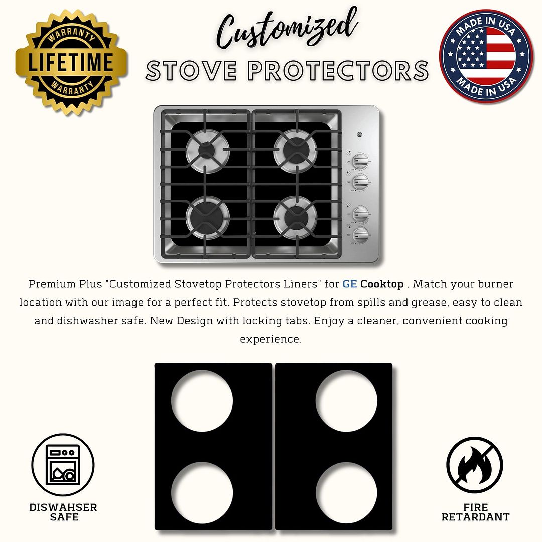GE gas stove protector liner custom PTFE cooktop cover