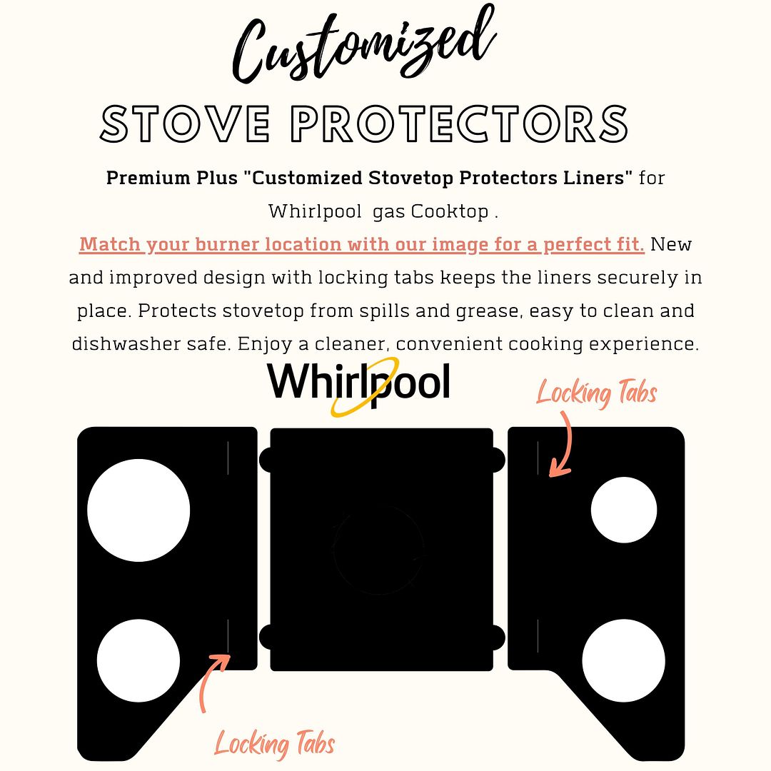 Whirlpool WCG51US0DB gas stove protector liners