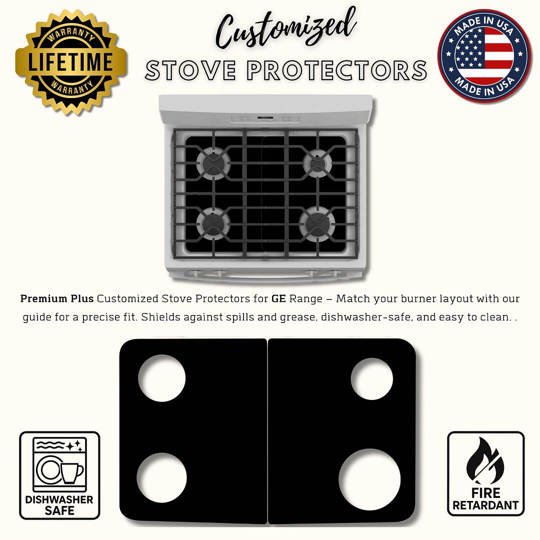 GE gas stove protector liner custom PTFE cooktop cover