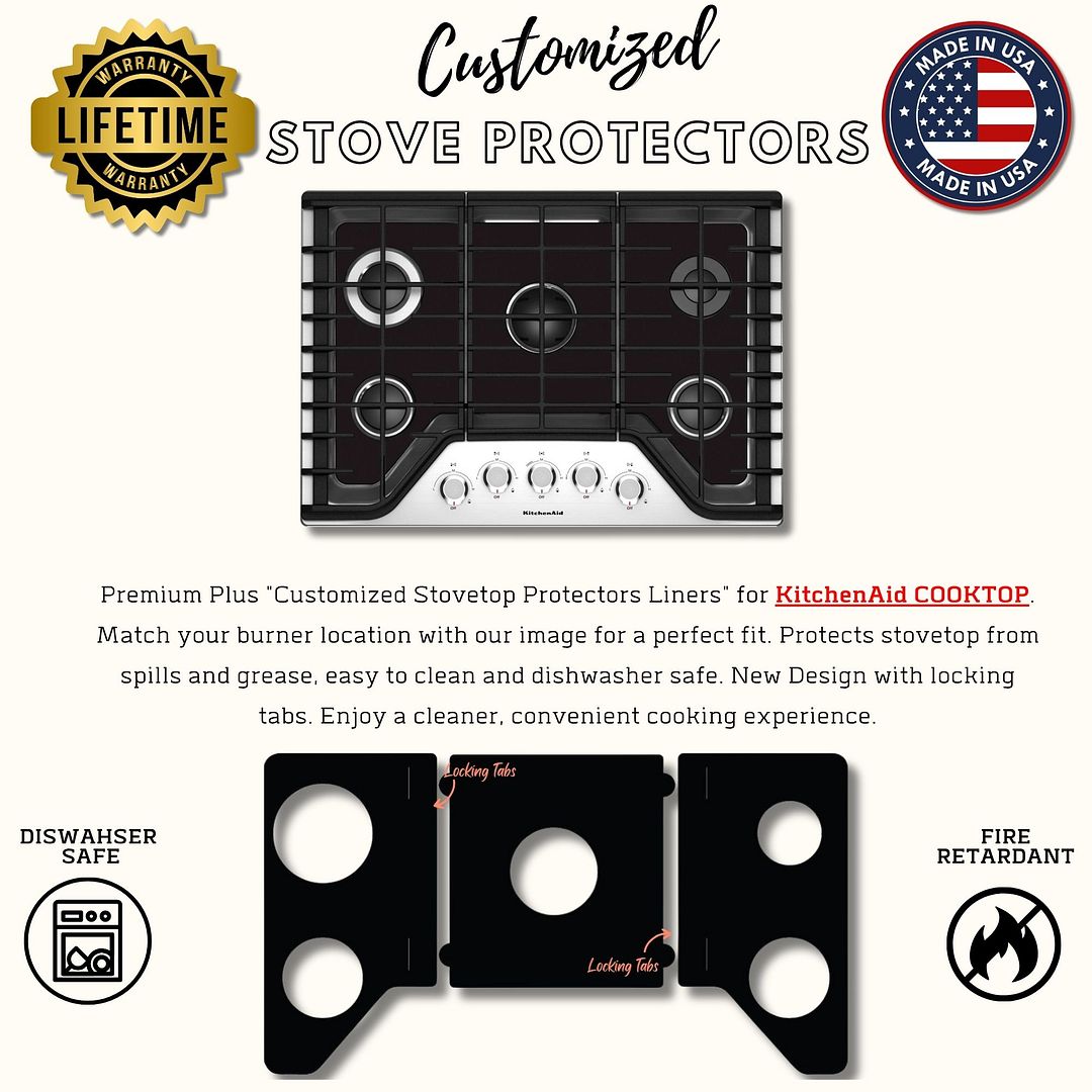 KitchenAid gas stove protector liners by Premium Plus