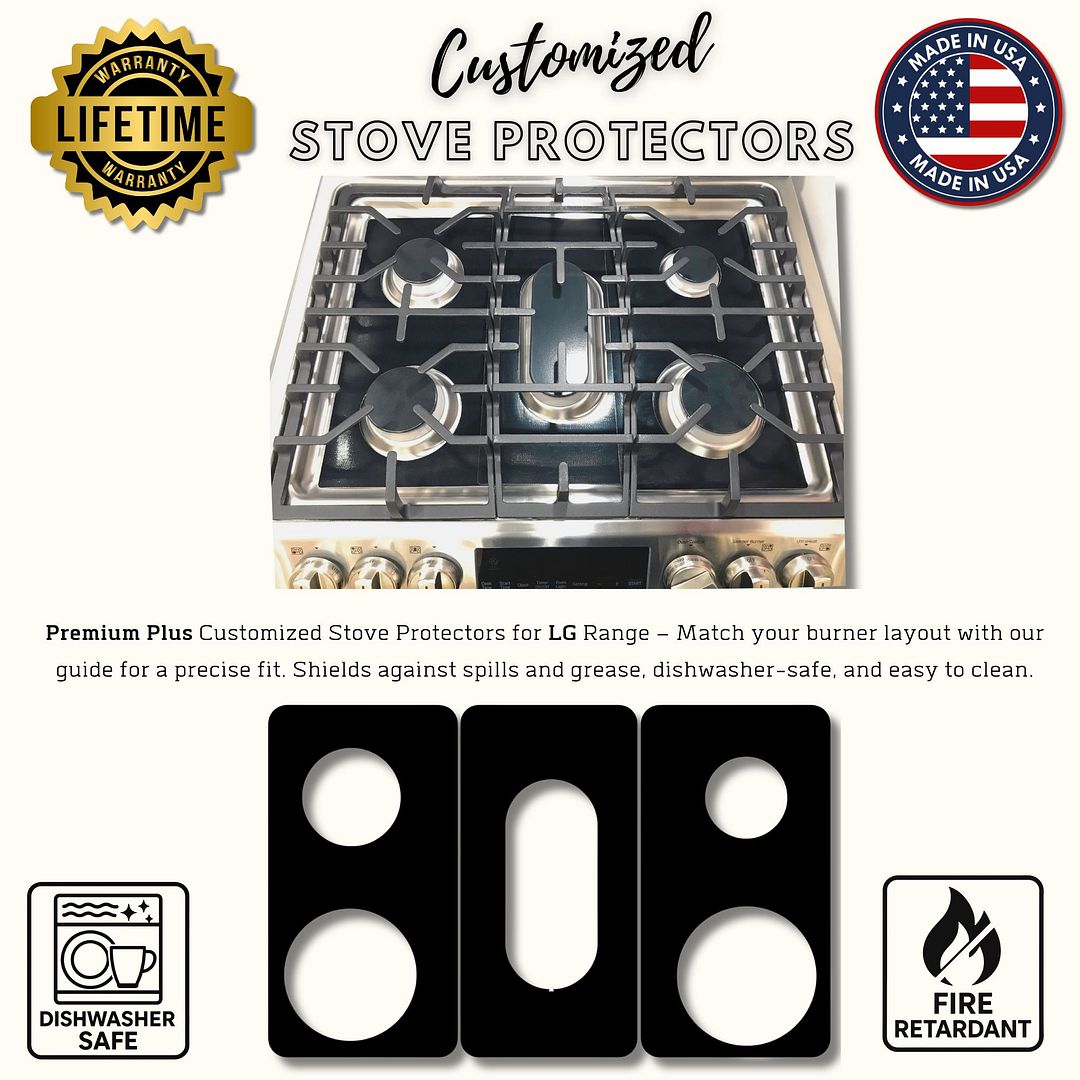 LG gas range gas stove protector liner cooktop cover