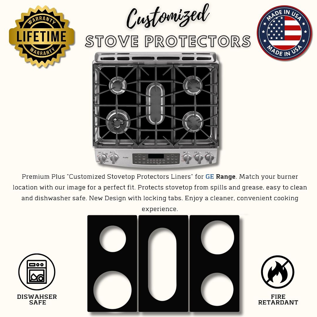 GE gas stove protector liner custom PTFE cooktop cover
