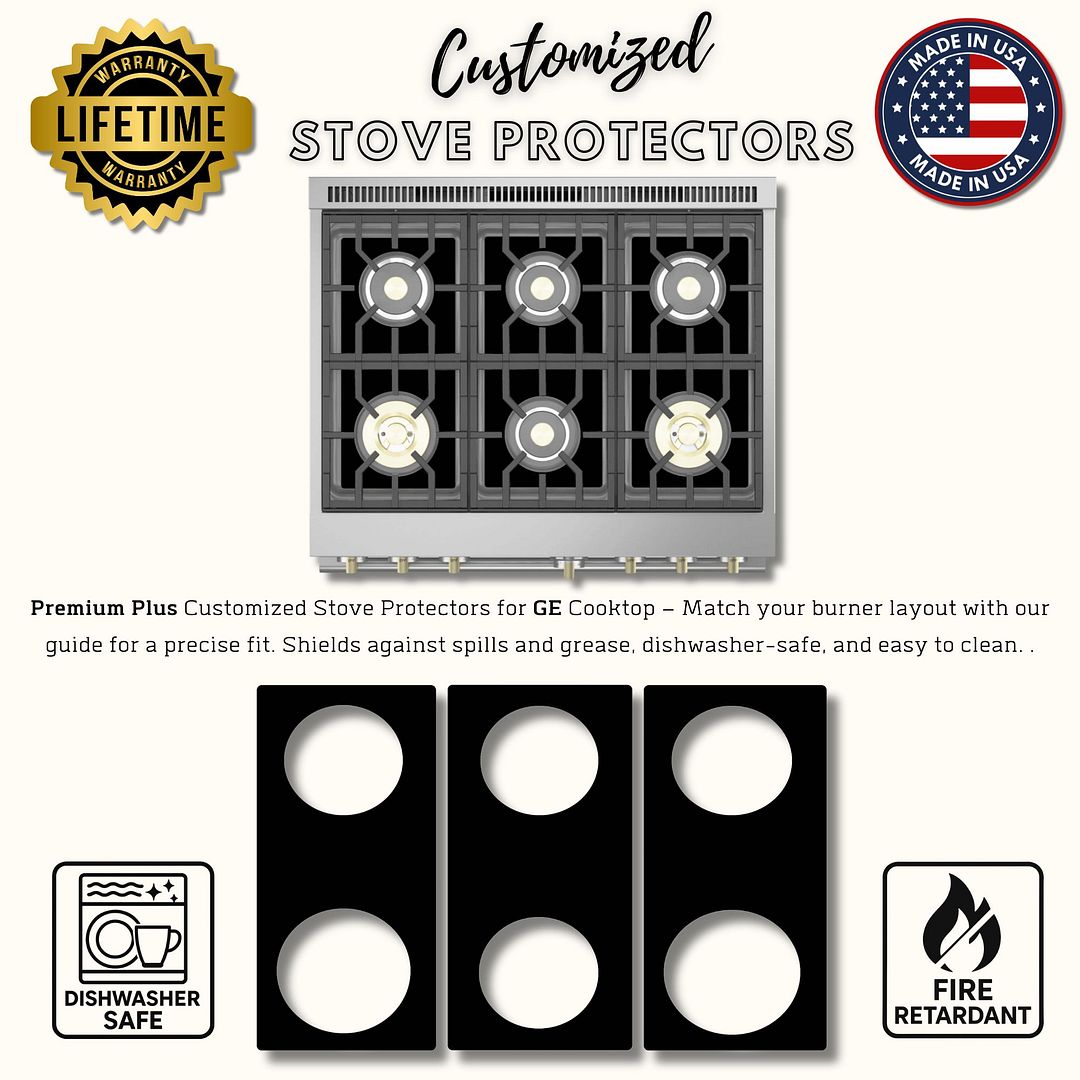 GE gas stove protector liner custom PTFE cooktop cover