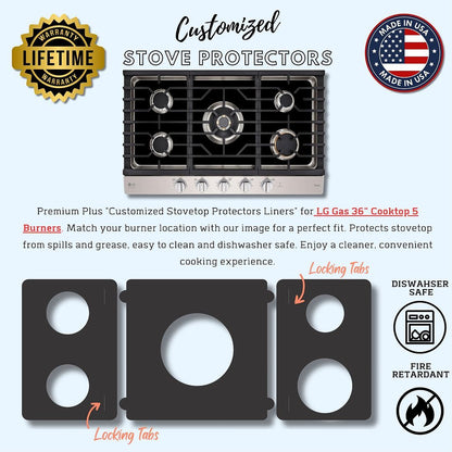 LG gas range gas stove protector liner cooktop cover