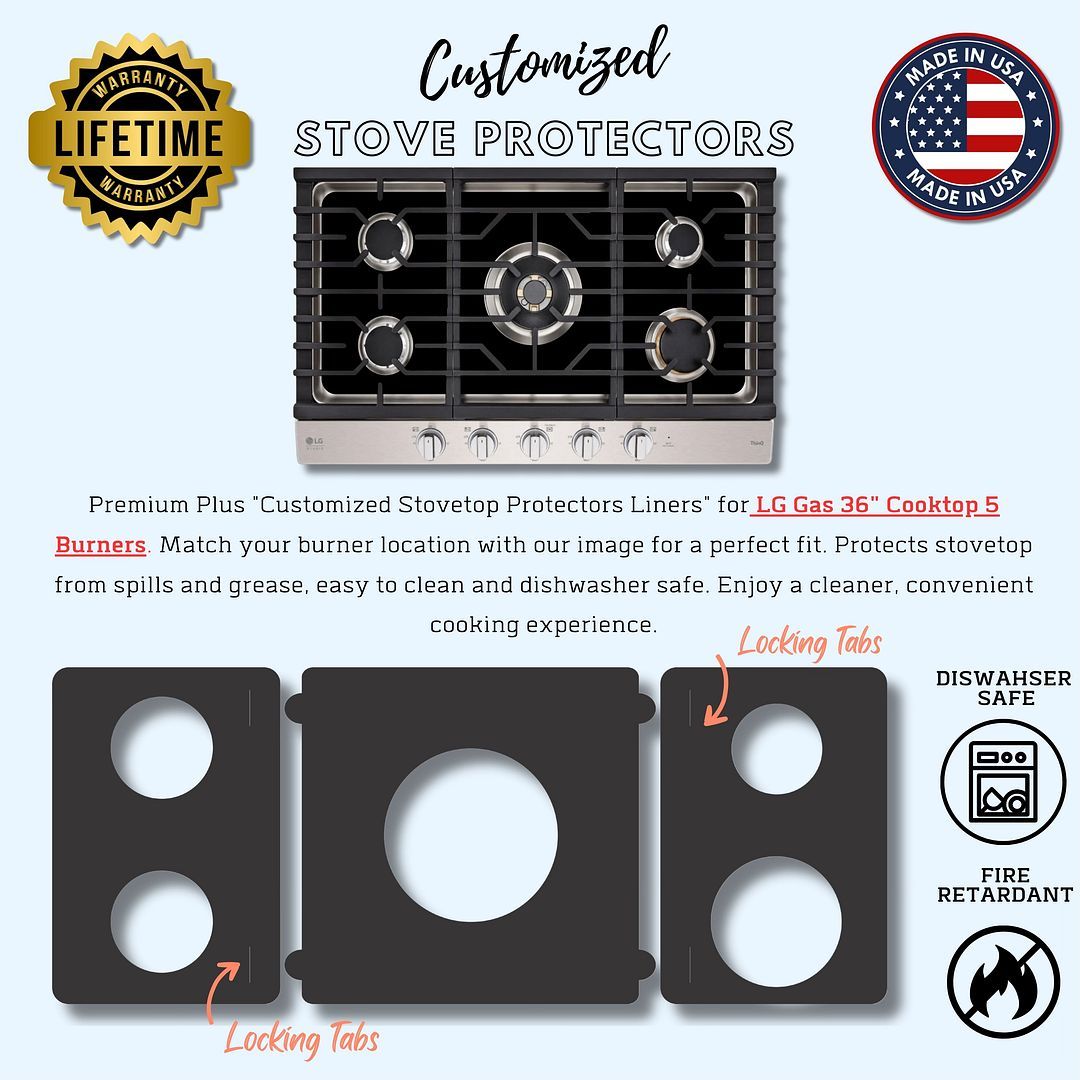 LG gas range gas stove protector liner cooktop cover