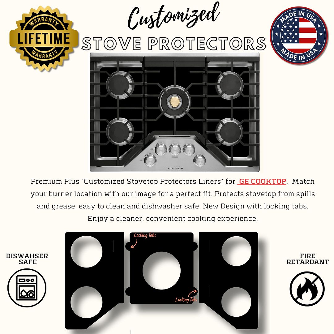 GE gas stove protector liner custom PTFE cooktop cover
