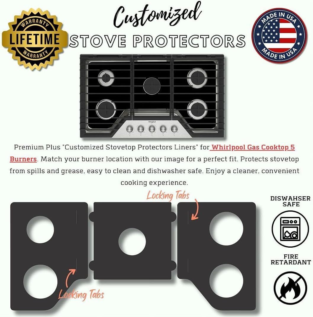 Whirlpool WCGK5036PS gas stove protector liners
