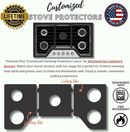 Whirlpool WCGK5036PS gas stove protector liners