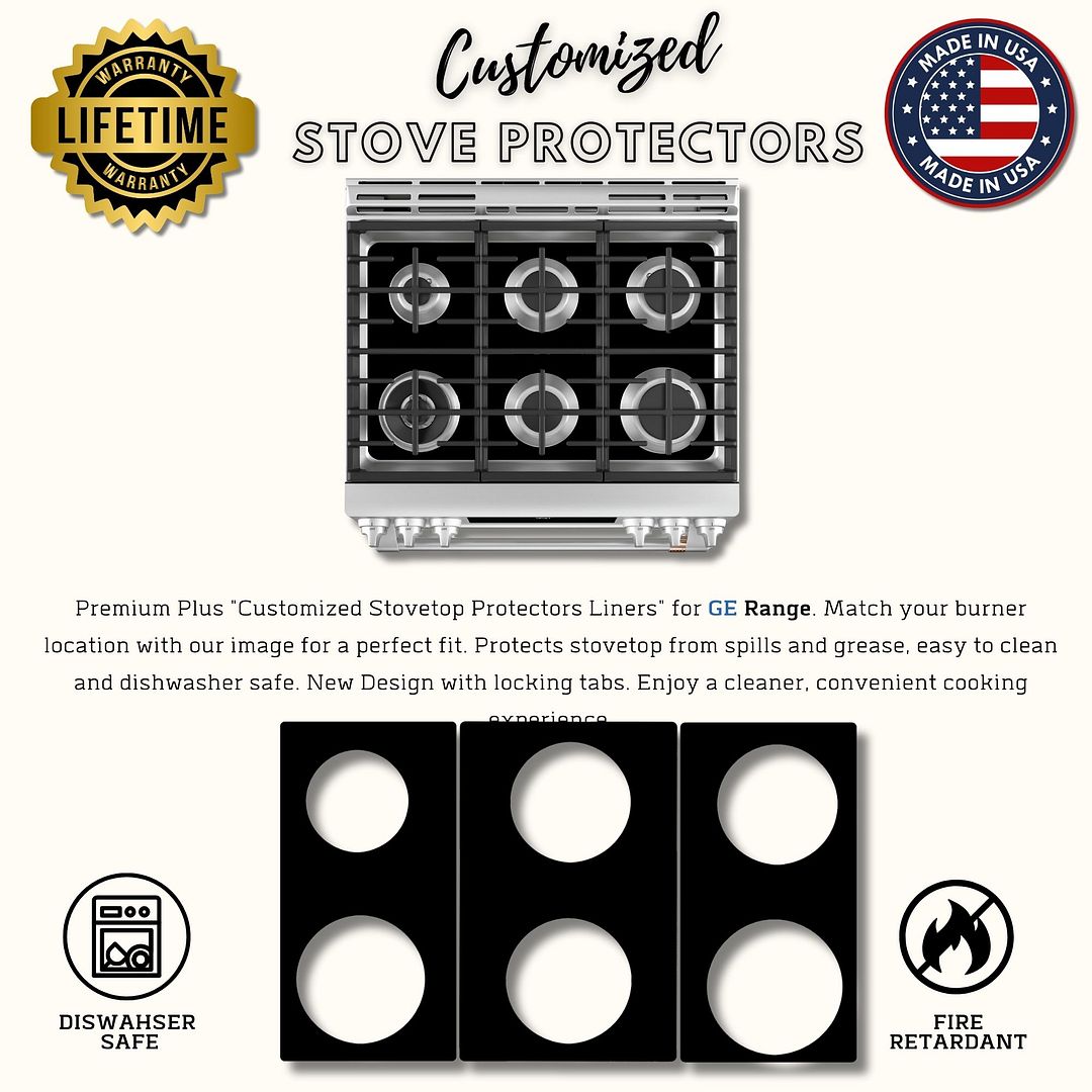 GE gas stove protector liner custom PTFE cooktop cover