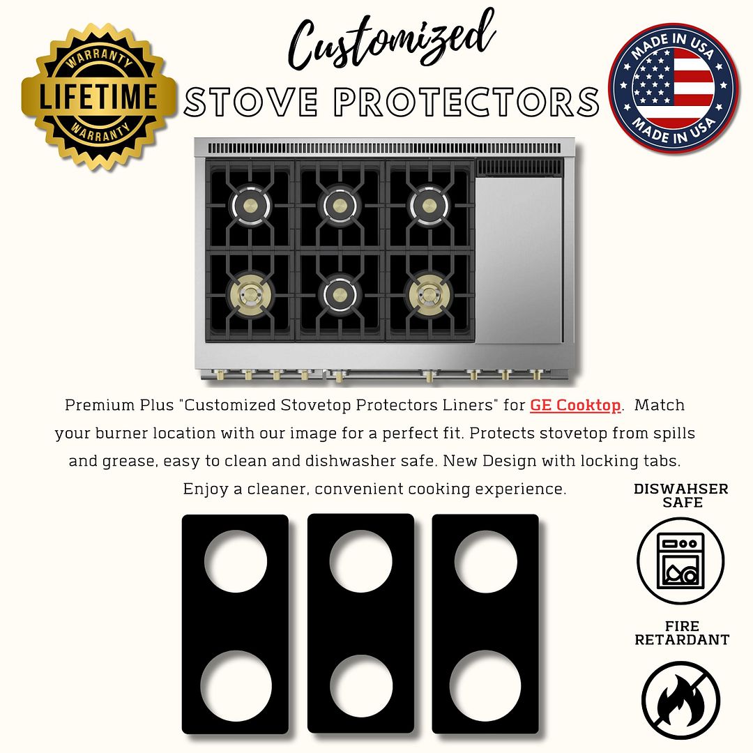 GE gas stove protector liner custom PTFE cooktop cover
