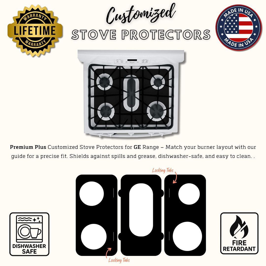 GE gas stove protector liner custom PTFE cooktop cover