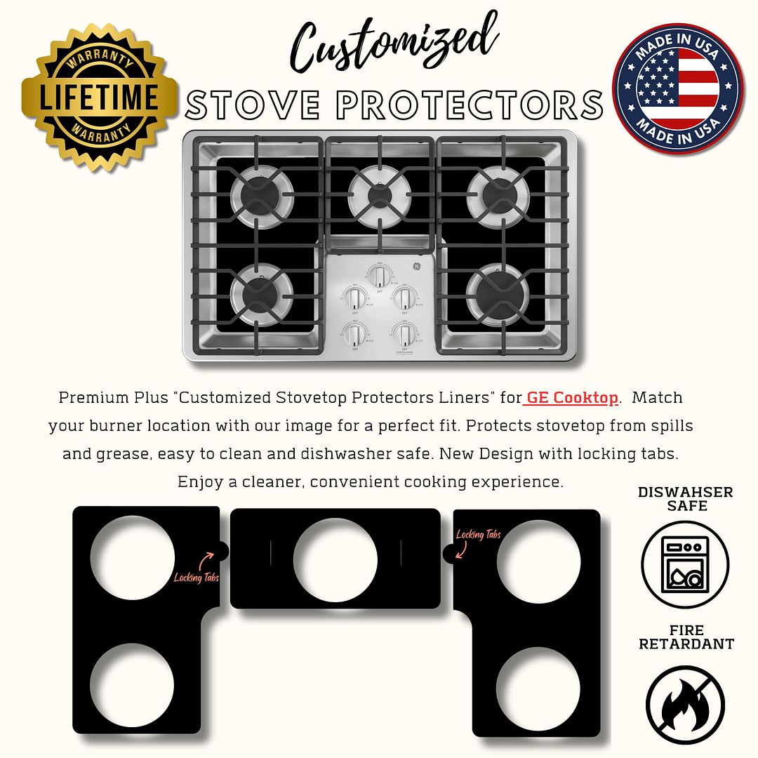 GE gas stove protector liner custom PTFE cooktop cover