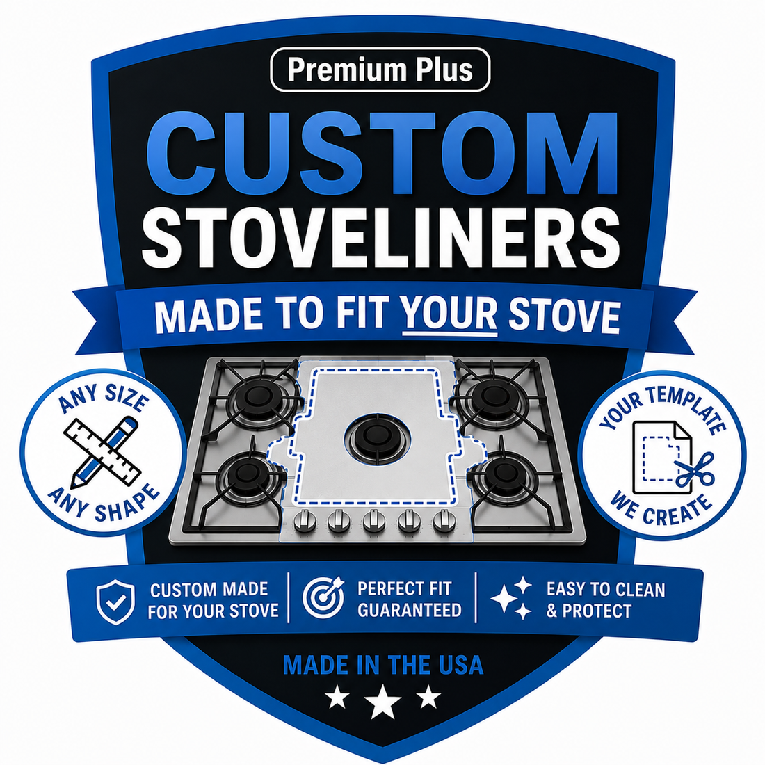 Custom StoveLiners for Gas Cooktops and Ranges