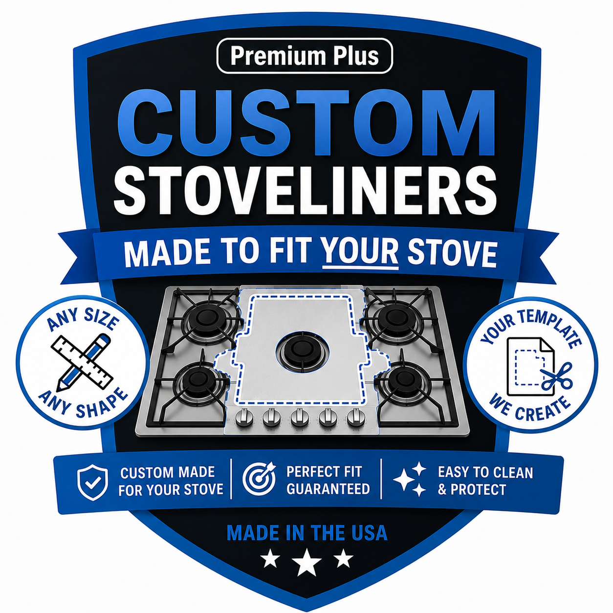 Custom StoveLiners for Gas Cooktops and Ranges