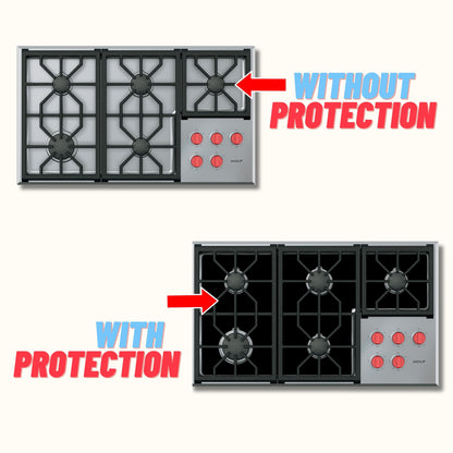 WOLF Protector Liners - Stove Top Protector for WOLF Gas Range and Cooktops- Customized - Easy Cleaning Stove Liners (FREE SHIPPING)