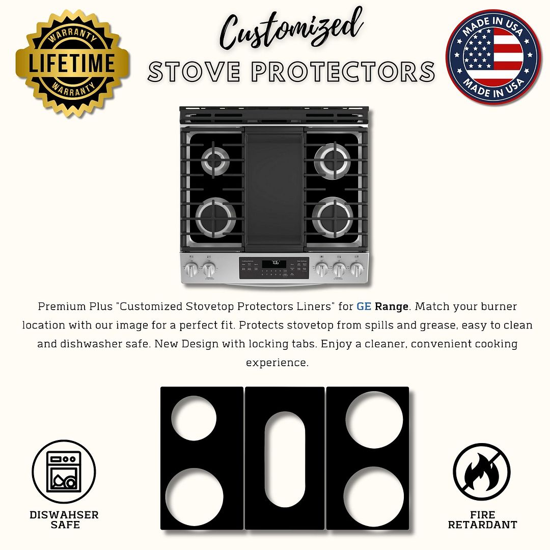 GE gas stove protector liner custom PTFE cooktop cover