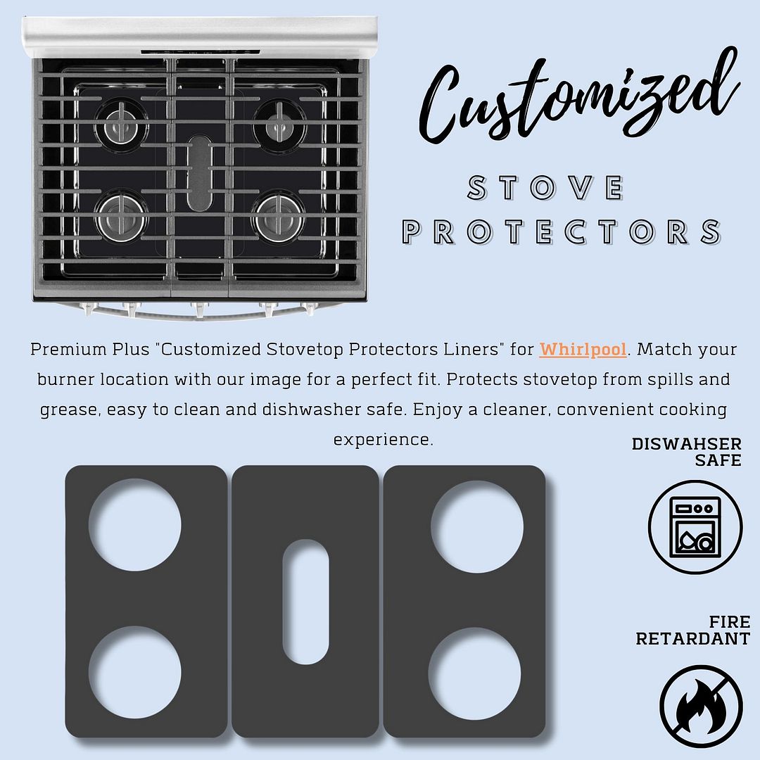 Whirlpool WFG775H0HB2 gas stove protector liners