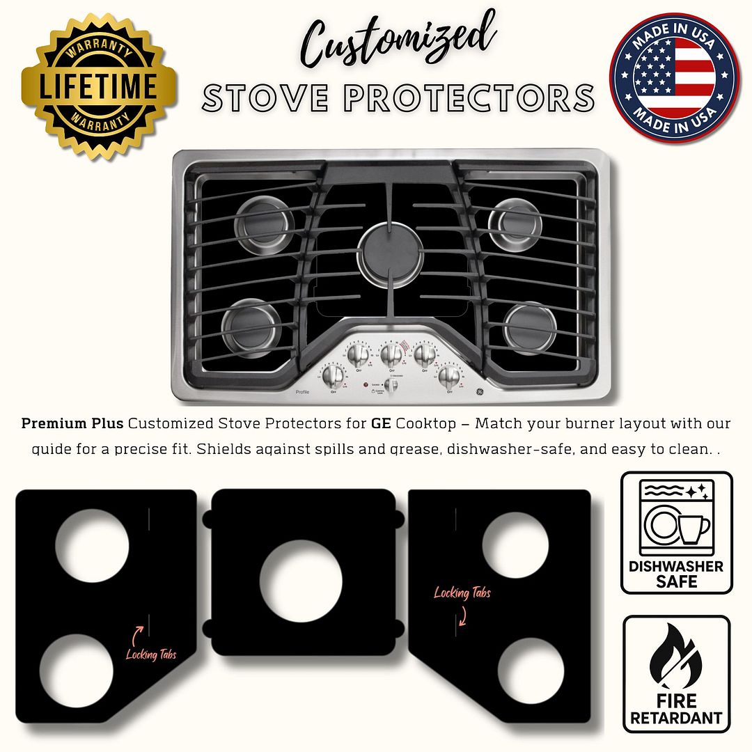 GE gas stove protector liner custom PTFE cooktop cover