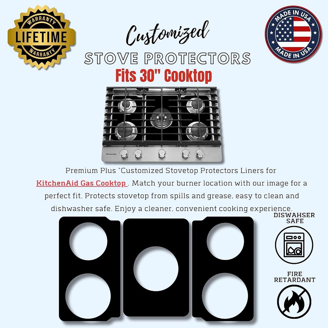 KitchenAid gas stove protector liners by Premium Plus
