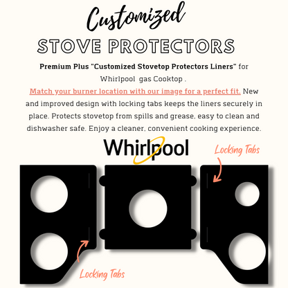 Whirlpool WCG55US6HW00 gas stove protector liners