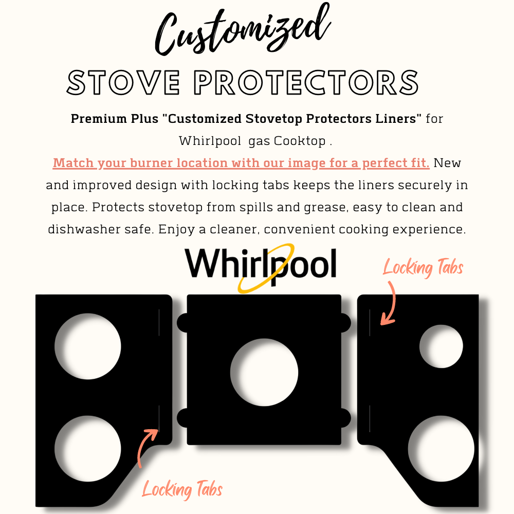 Whirlpool WCG97US6DS00 gas stove protector liners