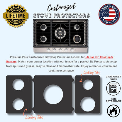 LG gas range gas stove protector liner cooktop cover