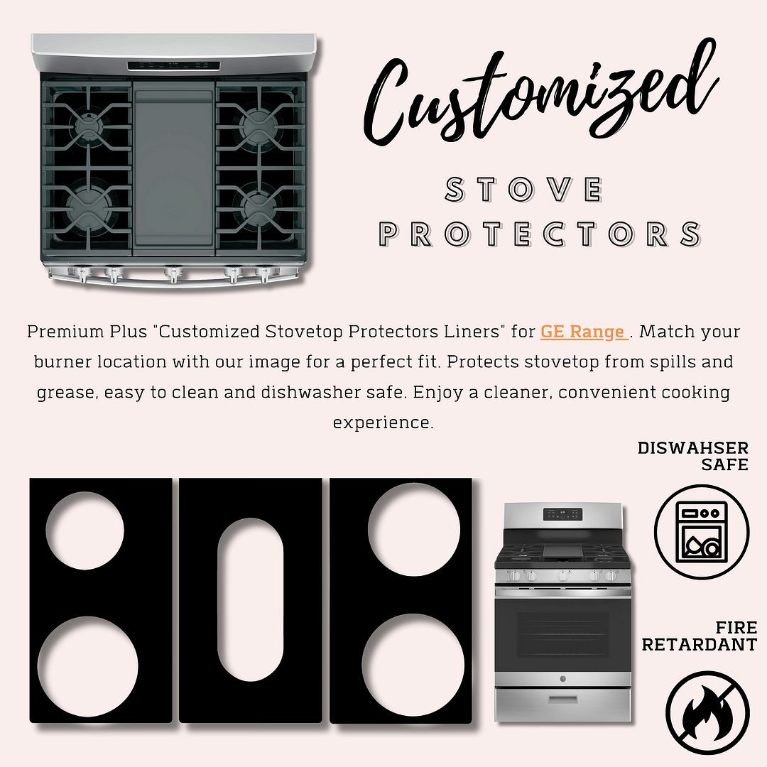 GE gas stove protector liner custom PTFE cooktop cover