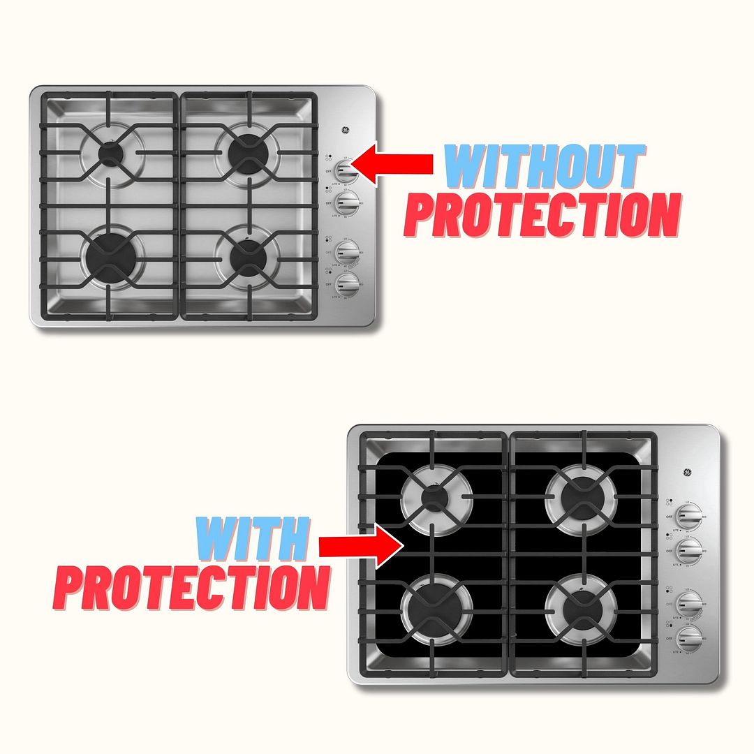 GE gas stove protector liner custom PTFE cooktop cover