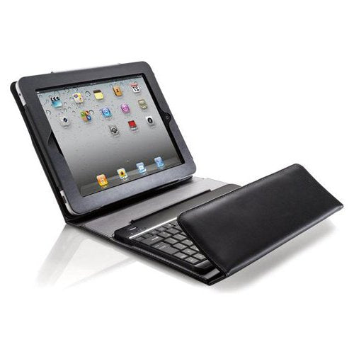 Black Leather Case Cover with Built in Stand and Wireless Bluetooth Keyboard for Apple iPad, iPad 2 &amp; iPad 3