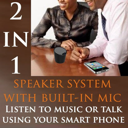 2-IN-1 Mini Portable Wireless Stereo Bluetooth Speaker with built-in Mic