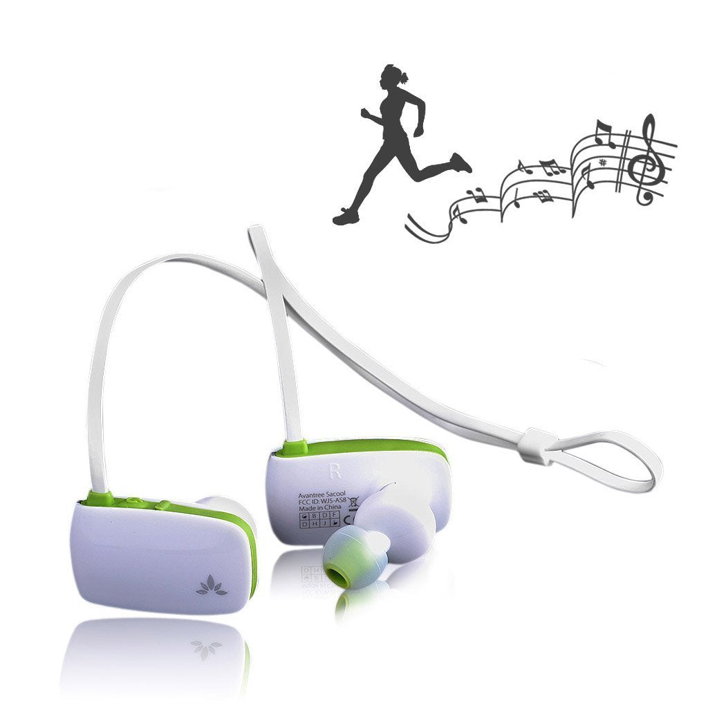 Sacool Bluetooth Headphones (White/Green)