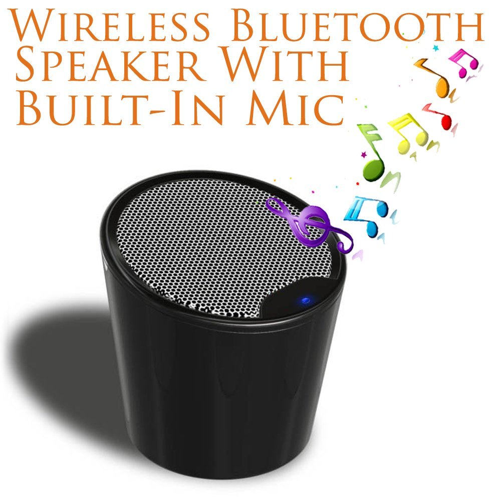 2-IN-1 Mini Portable Wireless Stereo Bluetooth Speaker with built-in Mic
