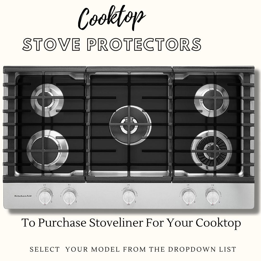 KitchenAid Stove Protector Liners - Stove Top Protector for KitchenAid Gas ranges - Customized - Easy Cleaning Stove Liners (FREE SHIPPING)
