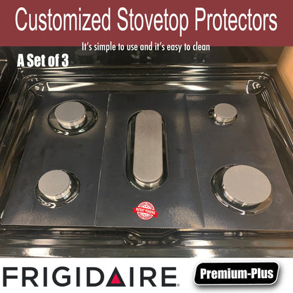 Frigidaire Stove Protector Liners - Stove Top Protector for Frigidaire Gas ranges - Customized - Easy Cleaning Stove Liners (FREE SHIPPING)