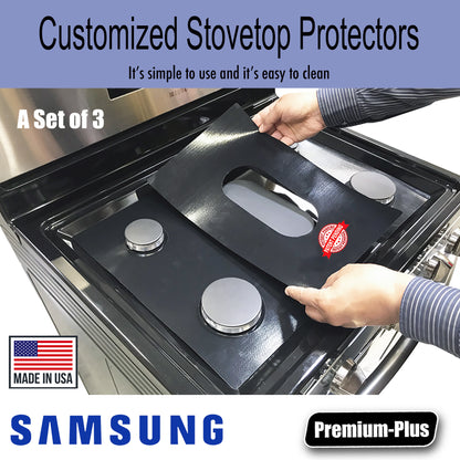 Samsung Stove Protector Liners - Stove Top Protector for Samsung Gas ranges - Customized - Easy Cleaning Stove Liners