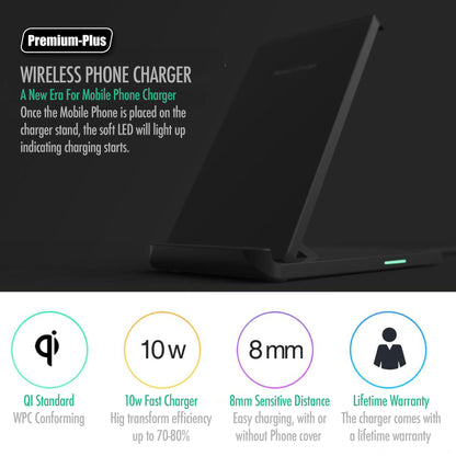 Wireless Charger Foldable Stand for iPhone &amp; Samsung Phones