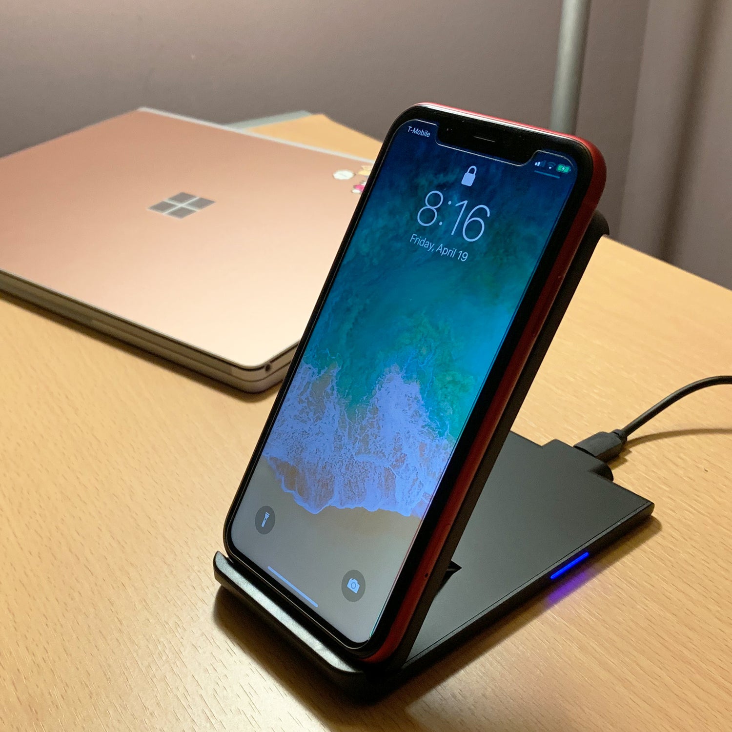 Wireless Charger Foldable Stand for iPhone &amp; Samsung Phones