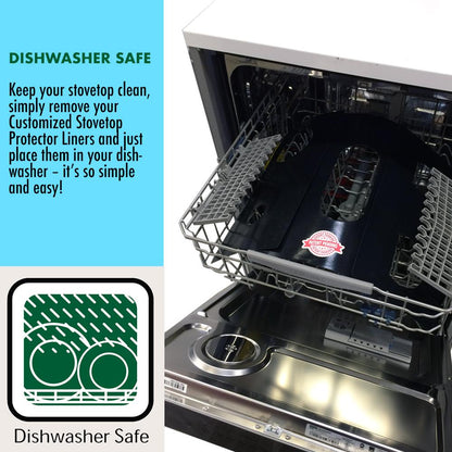 Whirlpool Stove Protector Liners - Stove Top Protector for Whirlpool Gas ranges - Customized - Easy Cleaning Stove Liners