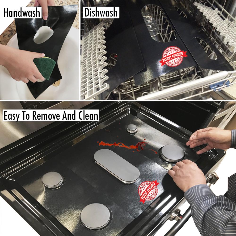 Whirlpool Stove Protector Liners - Stove Top Protector for Whirlpool Gas ranges - Customized - Easy Cleaning Stove Liners