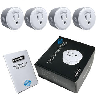 Smart Plug 4 Pack WiFi Enabled Mini Smart Switch w/ Life Time